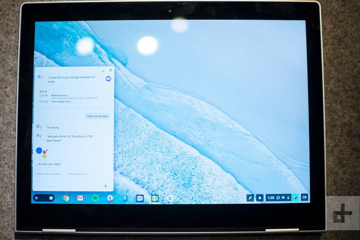 Pantalla de Google PixelBook, para el comparativo de Google Pixelbook vs. Samsung Chromebook Pro