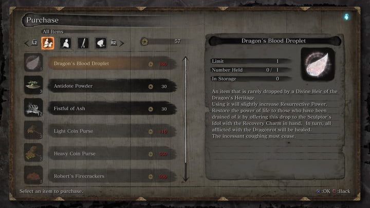 Sekiro: Shadows Die Twice- Los mejores artículos para comprar a los vendedores