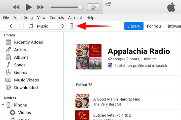 captura de pantalla de iphone de itunes