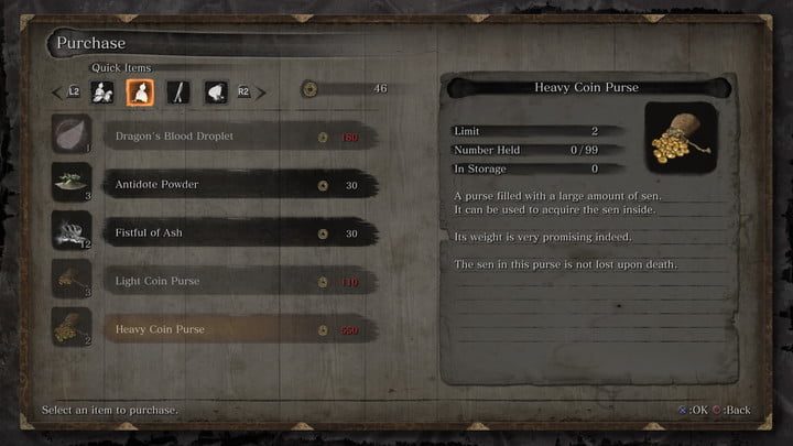 Sekiro: Shadows Die Twice- Los mejores artículos para comprar a los vendedores