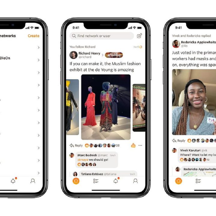 La imagen muestra a Telepath, una nueva red social.
