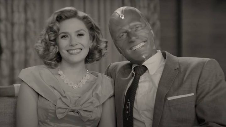 La imagen muestra a los protagonistas de la miniserie WandaVision.