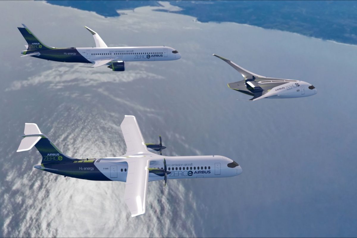 airbus hidrogeno avion cero emisiones zeroe concept aircraft  patrol flight