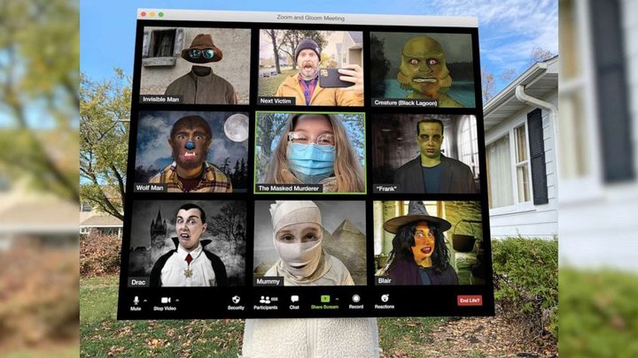 Disfraz de Halloween basado en Zoom