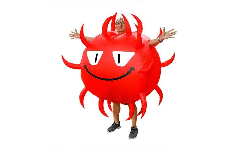 Disfraz de coronavirus