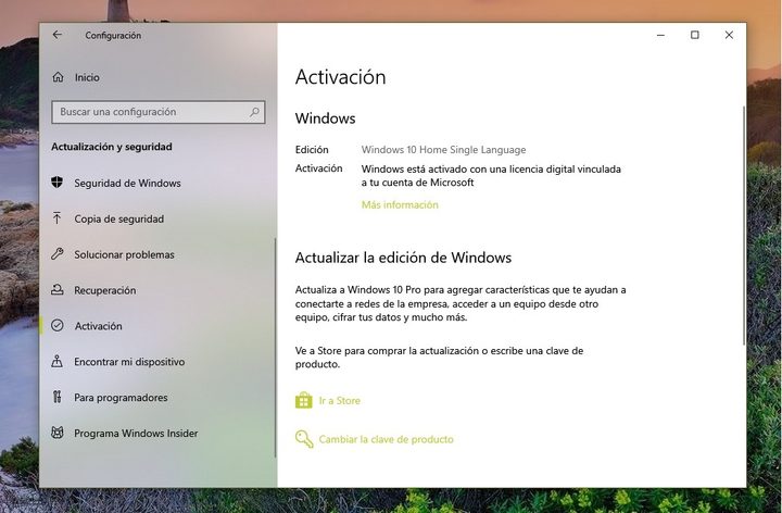 Proceso de Activación de Windows 10