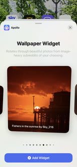 Apollo, aplicación con uno de los mejores widgets para iPhone 2