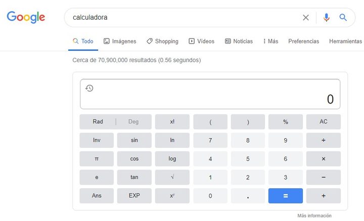 Calculadora de Google