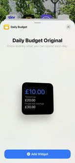 Daily Budget, aplicación con uno de los mejores widgets para iPhone 2