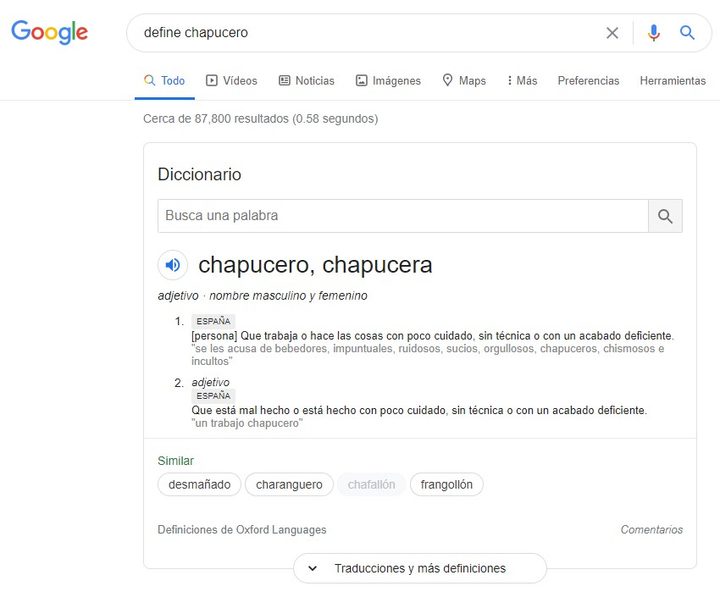 Cómo buscar definiciones de palabras en Google