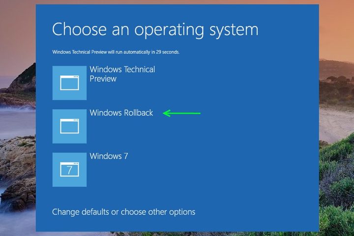Selección de opciones para reinstalar Windows 10