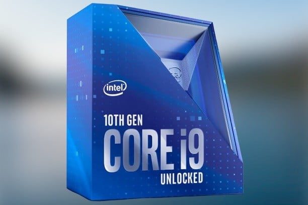 Empaque de Core i9 para comparativa de Intel Core i9-10900K vs. AMD Ryzen 9 3950X