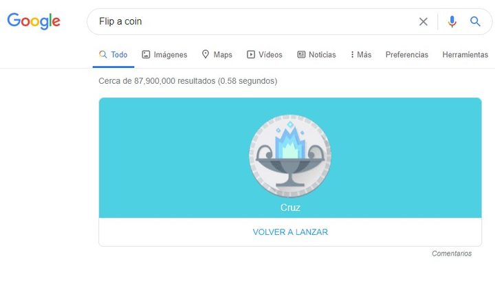 Cómo echar un volado en Google