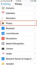 Muestra de pantallas en iPhone para dar permiso a las apps a Fotos, y conocer los mejores consejos y trucos de iOS 14 3
