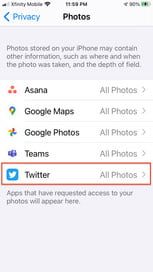 Muestra de pantallas en iPhone para dar permiso a las apps a Fotos, y conocer los mejores consejos y trucos de iOS 14 2