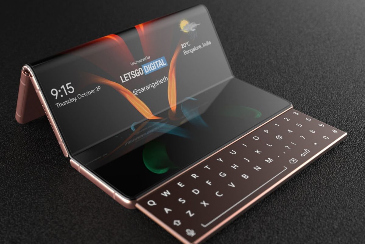 filtran dispositivo samsung pliegues teclado opvouwbare smartphone sliding keyboard