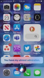 Pantalla con Siri simplificado para conocer los mejores consejos y trucos de iOS 14 3