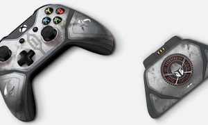 La imagen muestra un control para Xbox One inspirado en The Mandalorian.