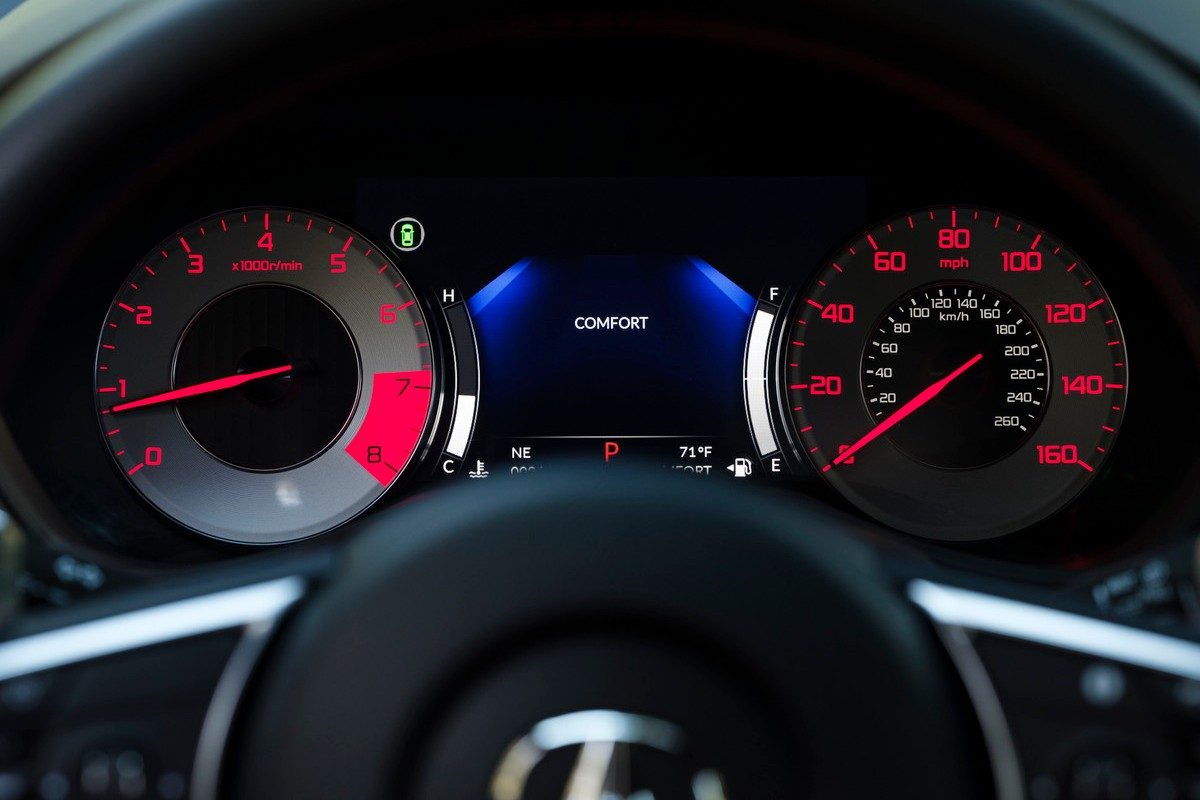 Veloc&iacute;metro y tac&oacute;metro del Acura TLX 2021