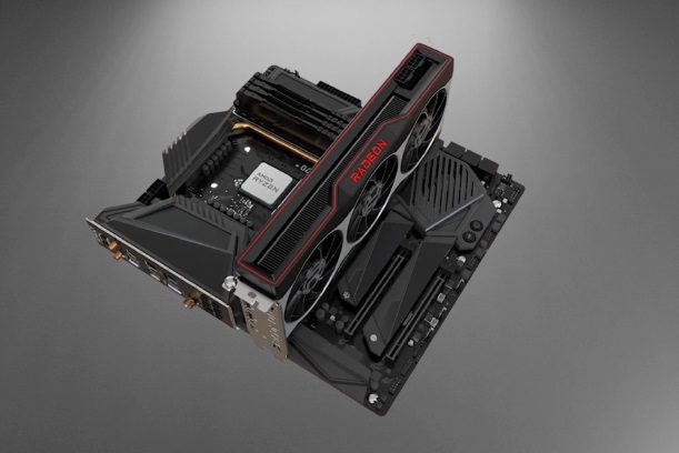 GPU AMD Radeon RX 6000 series en una placa base