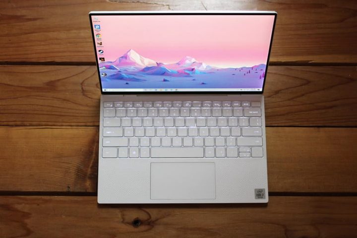 Vista superior de XPS 13 para comparar Apple MacBook Air vs. Dell XPS 13