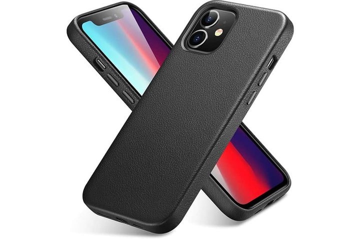 ESR Premium Real Leather Case for iPhone Mini, una de las mejores fundas para iPhone 12 Mini