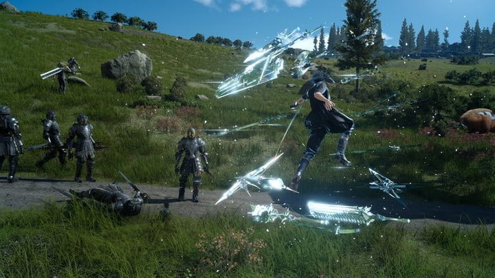 Frame de Final Fantasy XV para comparar Intel i5-10600K vs. i7-10700K