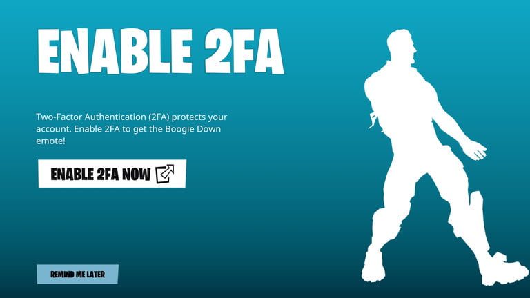 Fortnite Enable 2FA A2F Autentication