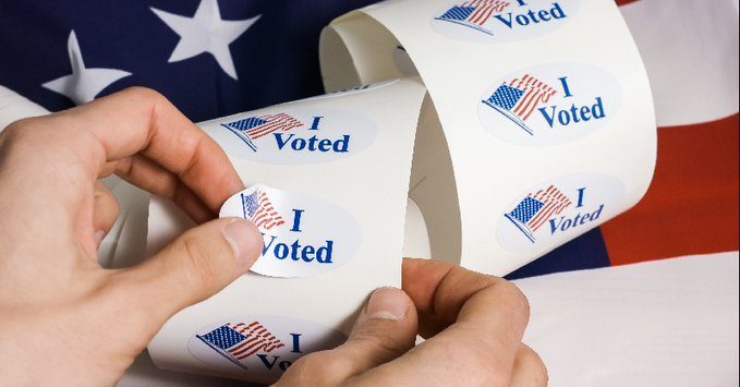 Calcomanía sobre I Voted