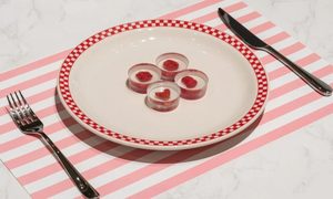 La imagen muestra el controvertido bistec humano, hecho como un prototipo a partir de células humanas.