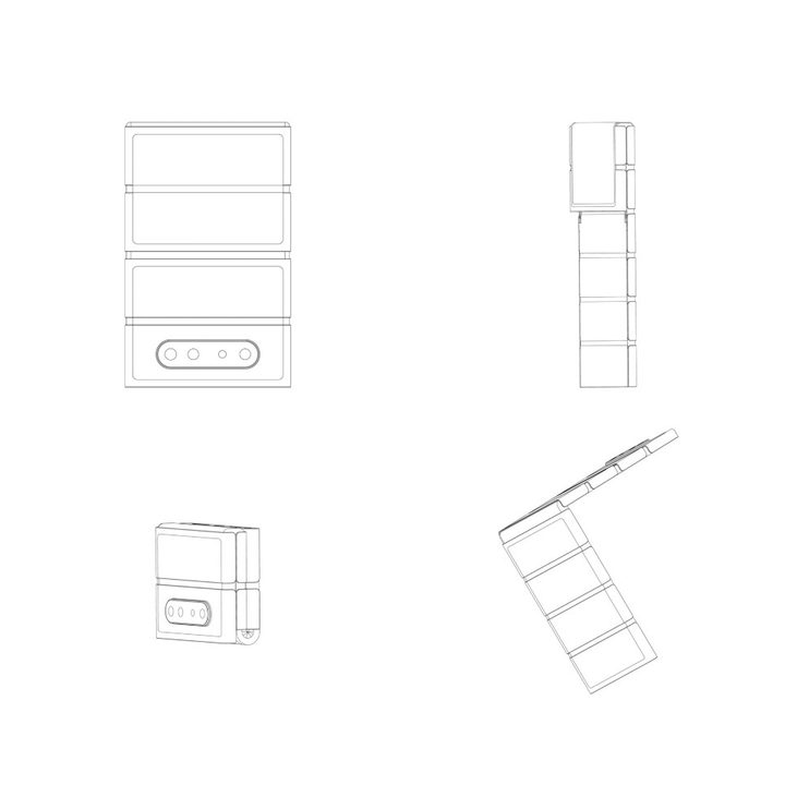 La imagen muestra las propuestas de teléfonos plegables de Oppo.