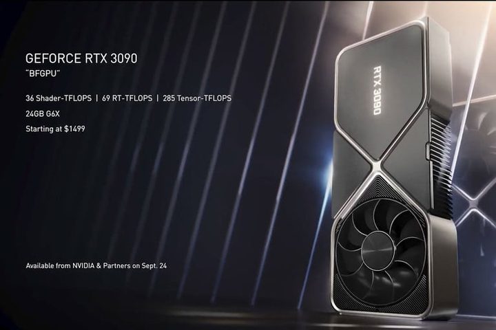 Especificaciones de RTX 3090 para comparar Nvidia RTX 3090 vs. RTX 3080