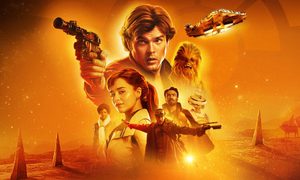 La imagen muestra el afiche de Solo: A Star Wars Story.
