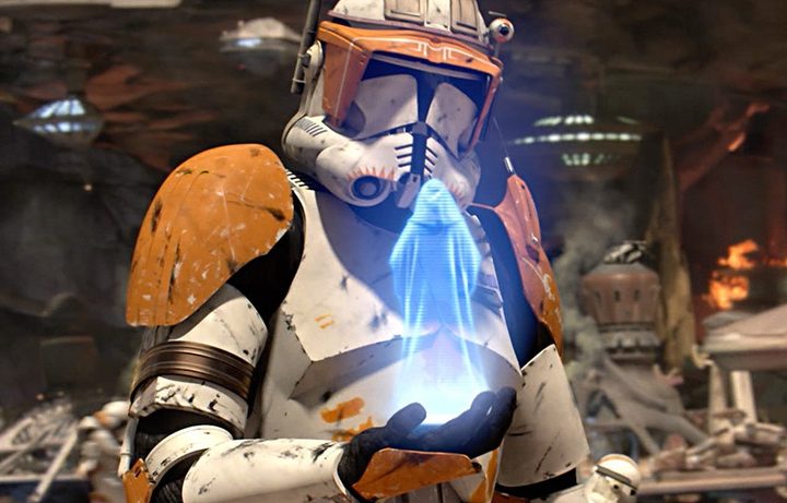 videollamada holográfica en Star War: revenge of the sith