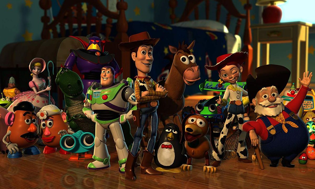 La imagen muestra a los personajes de Toy Story.