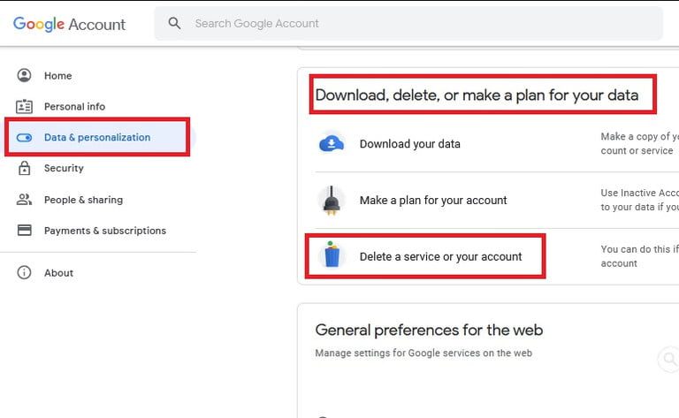 Borrar cuenta de YouTube