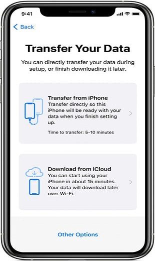 consejos y trucos para configurar tu iphone 12 23 ios14 11pro quickstart transfer data from old to new device 310x623