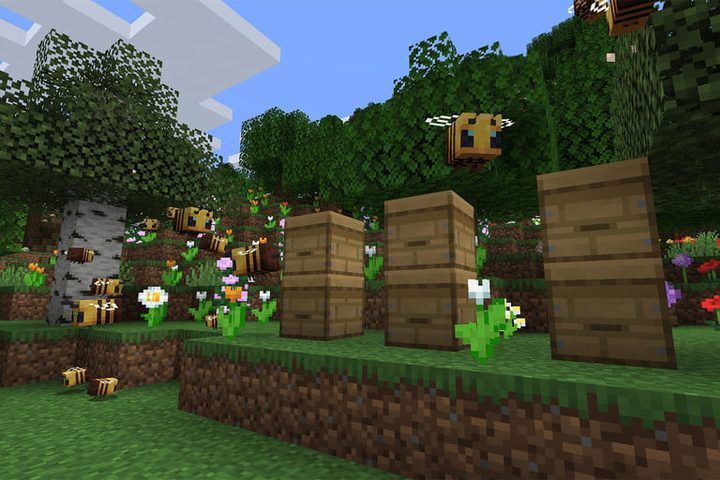 Abejas en Minecraft