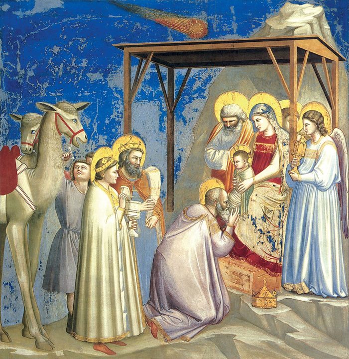 La Adoración de los Reyes Magos de Giotto di Bondone