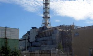 Una fotografía de la planta nuclear de Chernóbil que estalló en 1986