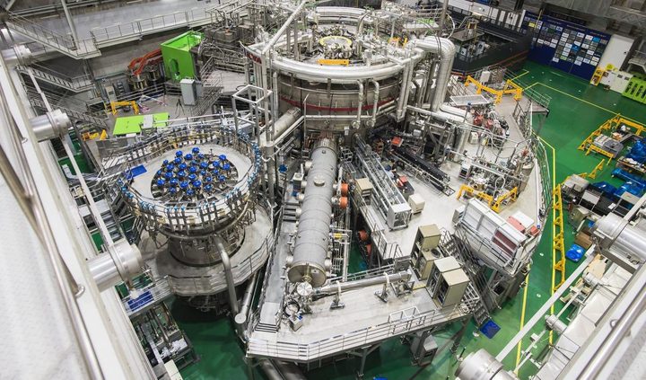 La imagen muestra el reactor de fusión de Corea del Sur, el "Sol Artificial".