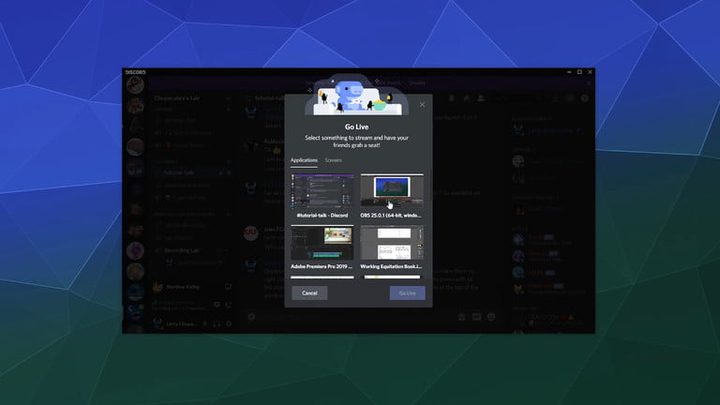 Pantalla de configuración de Discord para aprender a cómo transmitir en Discord