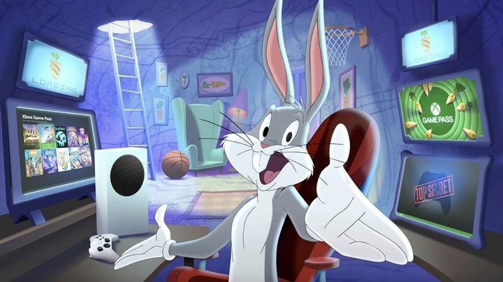 La imagen muestra a Bugs Bunny como parte de un concurso para la próxima película de Space Jam.