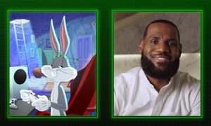 La imagen muestra a Bugs Bunny y LeBron James como parte de un concurso para la próxima película de Sapce Jam.