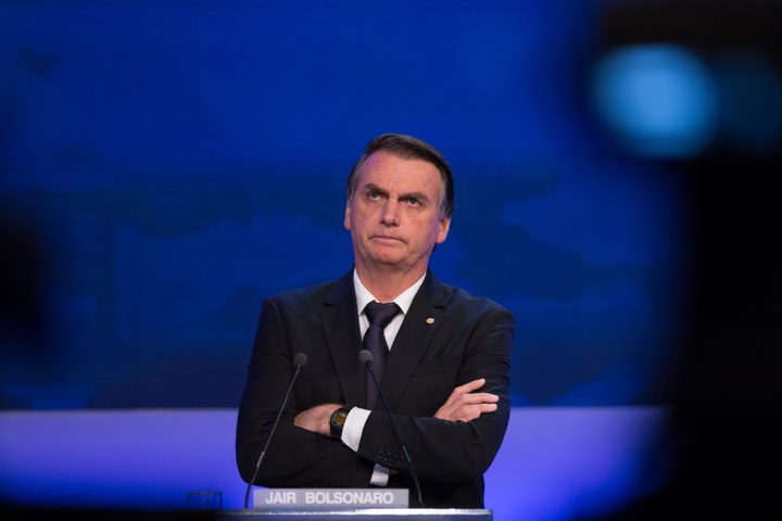 La imagen muestra al presidente de Brasil, Jair Bolsonaro.