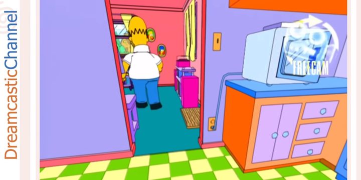 La imagen muestra el juego de Los Simpson que no alcanzó a ser lanzado para Dreamcast.