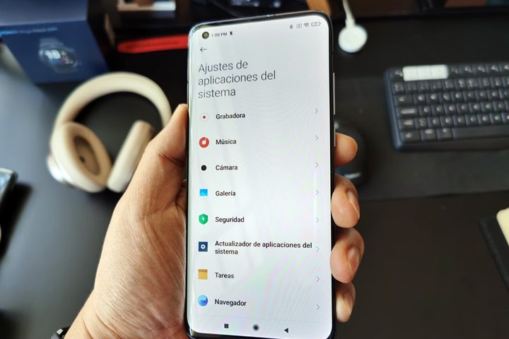 Ajustes de apps del sistema en el Xiaomi Mi 10