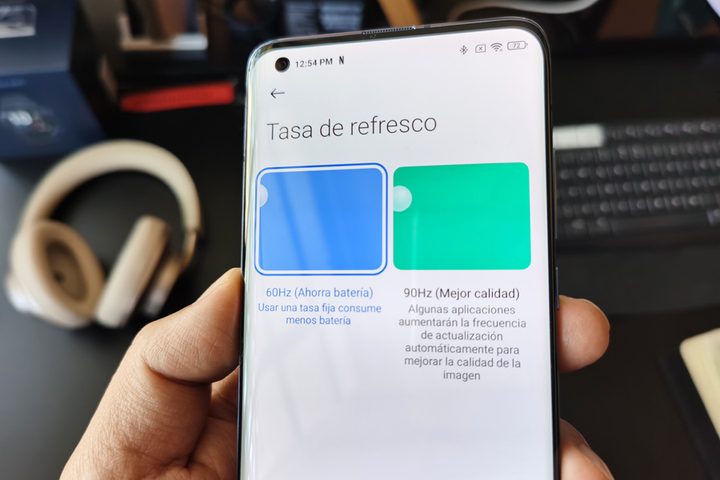 Cómo cambiar la tasa de refresco en el Xiaomi Mi 10