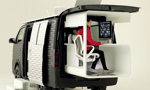 La imagen muestra el diseño conceptual de Nissan para su nueva versión de la NV350.