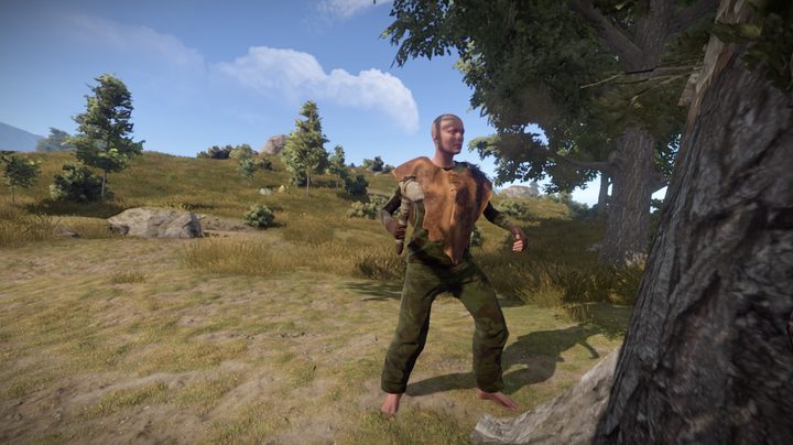 La imagen muestra una escena del popular videojuego Rust.